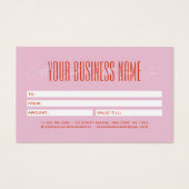 Modern script typography business gift card  visitekaartje (Achterkant)