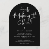 Modern Script Typography | Joyful Arch Wedding Kaart (Voorkant)