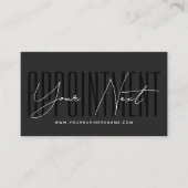 Modern script typography professional reminder afsprakenkaartje (Voorkant)