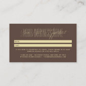 Modern script typography professional reminder afsprakenkaartje (Achterkant)