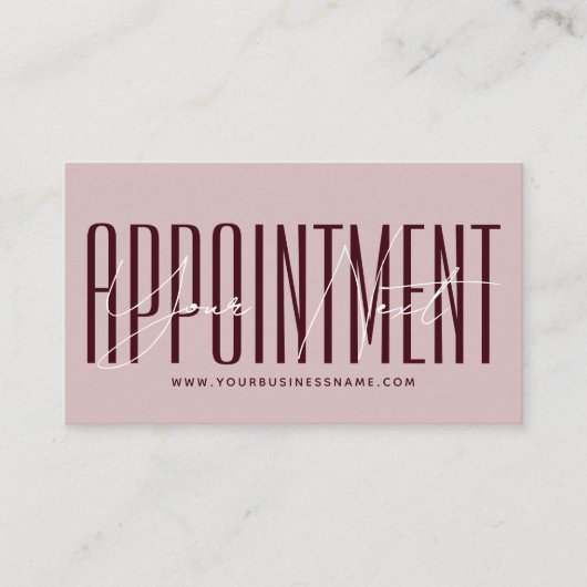Modern script typography professional reminder afsprakenkaartje (Voorkant)
