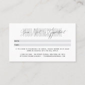 Modern script typography professional reminder afsprakenkaartje (Achterkant)