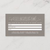 Modern script typography share the love aanbevelingskaartje (Achterkant)