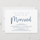 Modern script, Verloving Dinner Party Celebration Kaart (Voorkant)