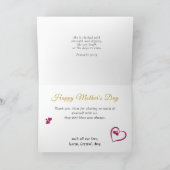 Modern Script Vier foto's Moederdag Kaart (Binnen)