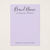 Modern script voegt logo paarse oorring display ca visitekaartje (Voorkant)