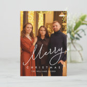 Modern script voor liefhebbers, Kerstfoto van het  Feestdagenkaart (Staand voorkant)