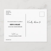 Modern Script voorschool Afstuderen met foto Aankondigingskaart (Achterkant)