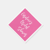Modern Script Vrijgezellenfeest Aangepast warm roz Servet (Hoek)