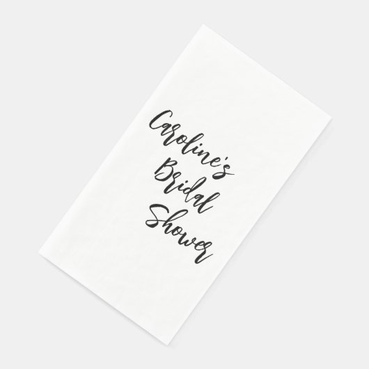Modern Script Vrijgezellenfeest Aangepast wit Servet (Hoek)