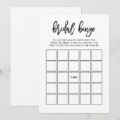 Modern script | Vrijgezellenfeest Bingo Game Kaart (Voorkant / Achterkant)