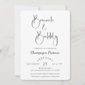 Modern Script Vrijgezellenfeest Brunch & Bubbly Kaart (Voorkant)