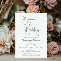 Modern Script Vrijgezellenfeest Brunch & Bubbly