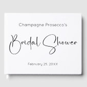 Modern Script Vrijgezellenfeest Guestbook Gastenboek (Voorkant)