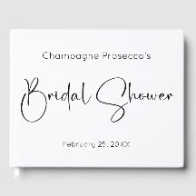 Modern Script Vrijgezellenfeest Guestbook