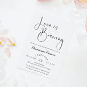 Modern Script Vrijgezellenfeest Love is Brewing Kaart