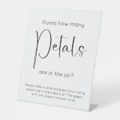 Modern Script Vrijgezellenfeest Raad eens hoeveel Reclamebord Met Voetstuk (Voorkant)