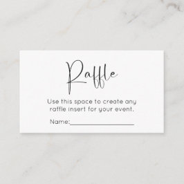 Modern Script Vrijgezellenfeest Raffle Informatiekaartje
