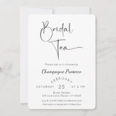 Modern Script Vrijgezellenfeest Tea Kaart (Voorkant)