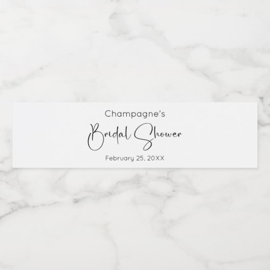 Modern Script-Vrijgezellenfeest Waterfles Etiket (Enkel label)