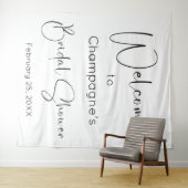 Modern Script Vrijgezellenfeest Welkom Achtergrond Wandkleed (In Situ (horizontaal))