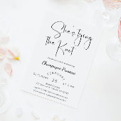 Modern Script-Vrijgezellenfeest Ze bindt de knoop  Kaart