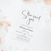 Modern script Vrijgezellenfeest zei ze ja Kaart