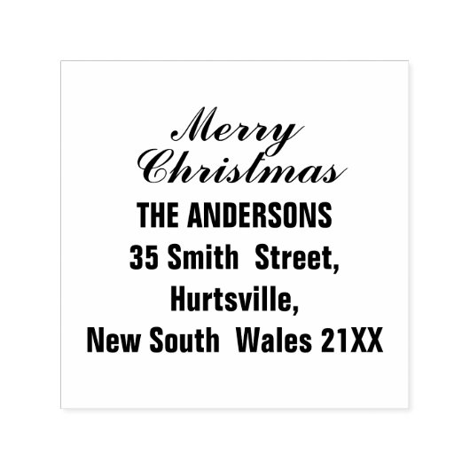 Modern Script Vrolijk kerstfeest Zelfinktende Stempel (Design)