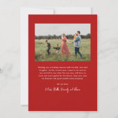 Modern Script Vrolijk Kerstmis Eenvoudige foto Feestdagenkaart (Achterkant)