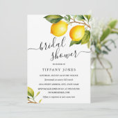 Modern Script Waterverf Lemon Vrijgezellenfeest Kaart (Staand voorkant)