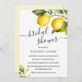 Modern Script Waterverf Lemon Vrijgezellenfeest Kaart (Voorkant / Achterkant)