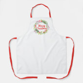 Modern Script Waterverf Merry Christmas Wreath Schort (Voorkant)