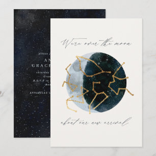 Modern script waterverf Moonster hemelsnaam