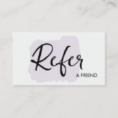 Modern Script Waterverf Verwijs een vriend Aanbevelingskaartje (Voorkant)