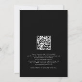 Modern Script We Do Overlay QR Code Huwelijk Zwart Kaart (Achterkant)