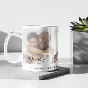 Modern script 'We houden van je - papa' Foto Colla Koffiemok