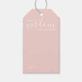 Modern Script Wedding Advice and Wishes Cadeaulabel (Voorkant)