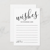 Modern Script Wedding Advice and Wishes Card Advieskaart (Voorkant / Achterkant)