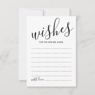 Modern Script Wedding Advice and Wishes Card Advieskaart