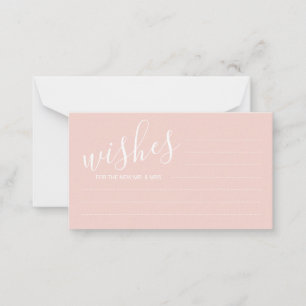 Modern Script Wedding Advice and Wishes Card Advieskaart