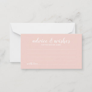 Modern Script Wedding Advice and Wishes Card Advieskaart