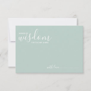 Modern Script Wedding Advice and Wishes Card Advieskaart