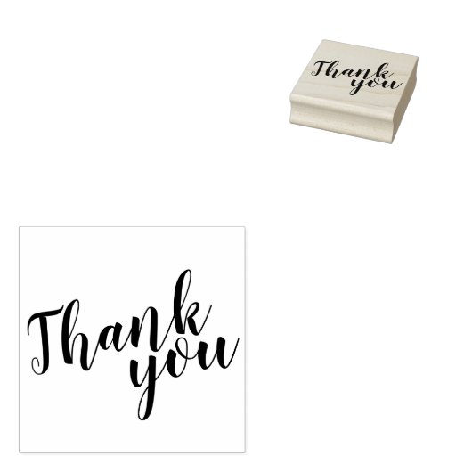 Modern Script Wedding Favor Bedankt Rubberstempel (Gestempeld)