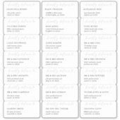 Modern script wedding guest address labels (Voorkant)