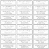 Modern Script Wedding Guest Names Adres Sticker (Voorkant)