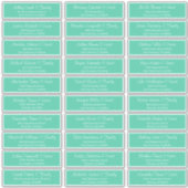 Modern Script Wedding Guest Names Adres Sticker (Voorkant)