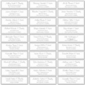 Modern Script Wedding Guest Names Adres Sticker (Voorkant)