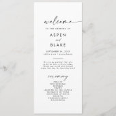 Modern Script Wedding Program Programma (Voorkant)