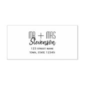 Modern Script Wedding Return Adresstempel Zelfinktende Stempel (Design)
