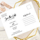 Modern Script Wedding Save the Date Photo Briefkaart